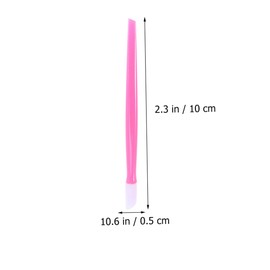 Healeved 100pcs Pink Plastic Cuticle Pusher Dead Skin Remover Stick Durable Nail Cleaning Tools for Professional Home Manicure Ergonomic Design for Easy Use