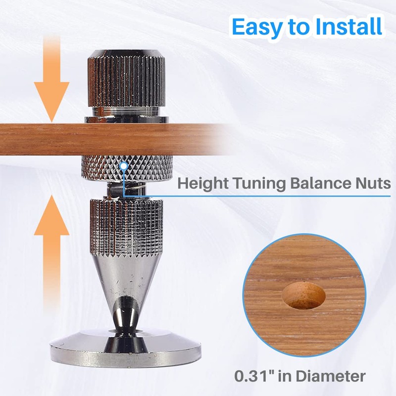 Kalevel Gold Speaker Spikes Adjustable Speaker Isolation Spikes for Speakers