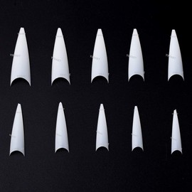 YIMART 600pcs Acrylic Medium Long Stiletto Nail Tips Easy Coffin Nails Sharp False Nail Art Tips For Nails Salon (Natural)