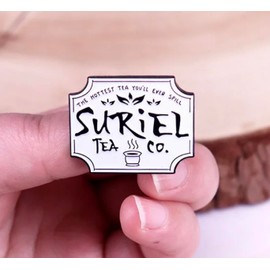 ACOTAR The Hottest Tea You'll Ever Spill Suriel Tea Co. Court Thorn Roses 1.2" Enamel Pin Badge