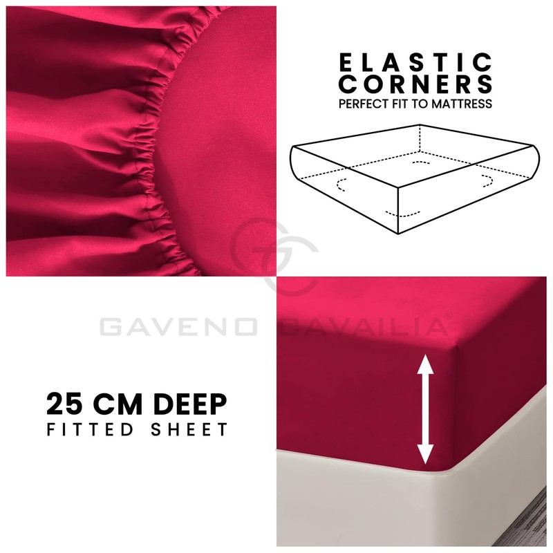 GC GAVENO CAVAILIA 4ft Fitted Bed Sheet- Polycotton Small Double