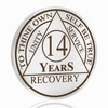 CHURYUML 14 Year Sobriety Coin Triplate Sobriety Chip Achievement Medallions