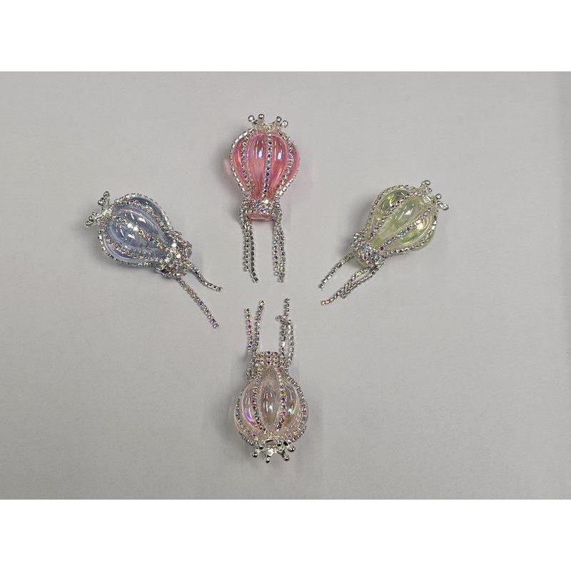 【B197】Mixes of six different fancy beads including square beads, round