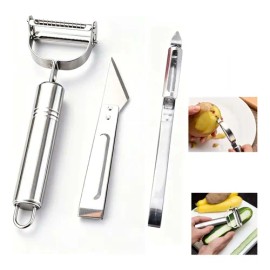 3 Pzs Pelapapas Verduras Frutas Acero Inoxidable Cocina