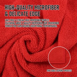 Tricol Clean Microfiber Cleaning Cloth, 16in*16in, 12 Pack Ultra-Thick Cleaning Rags, Super Absorbent, Lint Free & Streak Free Cleaning Towels for Car, House, Kitchen, Office