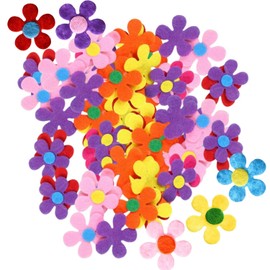 LiJuanWang Felt Flowers for Crafts, Pack of 100 Felt Flowers Fabric Flowers Embellishments Blossoms Colourful Fabric Flowers Decorative Flowers for DIY Crafts, 2.8 cm