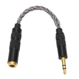4.4mm Female to 3.5mm Male Adapter Cable, Gold Plated 4.4mm Balanced Female to 3.5mm Stereo Male Cable, Stereo Adapter Cable Headphone Jack Converter Cord (Cool Grey)