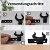 Raheem Pack of 10 Kitchen Skirting Board Clips for Skirting