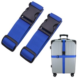 Bag Bungee for Luggage, Heavy Duty Adjustable Suitcase Belt Travel Attachment Travel Accessories for Connecting Your Luggage (Blue)