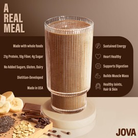 JOVA Mocha Protein Smoothie Kit | 25g Protein, 8g Fiber | Real Whole Food Ingredients | Delicious Mocha Flavor, No Sugar Added | Non-GMO, Gluten-Free | 6-Pack | Made in USA