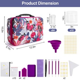 gzmwj Seed Storage Organizer, 96 Slots Seed Organizer Storage Box, Portable Seed Packet Organizer Box with Zipper Bag, Labels, Sorting Tray, Garden Seed Storage Container for Flower Plants