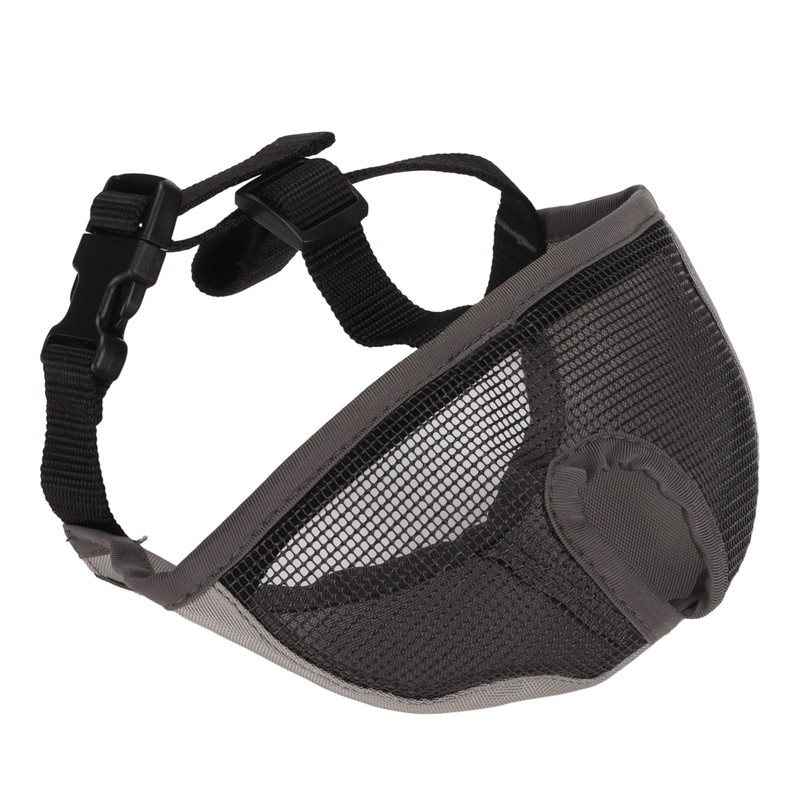 Adjustable Bulldog Mask Bite and Barking Dog Muzzle Eye Closed