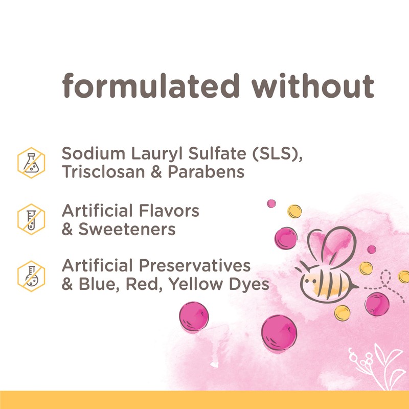 Burt's Bees Kids Toothpaste, Natural Flavor, Fluoride Free, Bubble Bee,