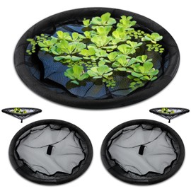 Wowangce 2 Pack 18 Inch Diameter Fish Barrier Black Flora Round Floating Island Plant Protector for Your Home Pond Protects Fish
