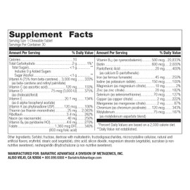 Bariatric Advantage Chewable Ultra Solo with Iron Daily Multivitamin for Gastric Bypass Surgery and Sleeve Gastrectomy Patients, Includes Vitamin B12, C, D, K, Thiamin and Copper - Citrus, 30 Count