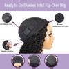 Kinky Curly Half Wig Human Hair 200 Density 3 In