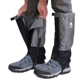 Pike Trail Adjustable Leg Gaiters - Lightweight, Waterproof - Leg Guards for Men & Women - Hiking Essentials Ideal for Hunting, Trekking & Fishing - Overcast Grey - 1 Pair