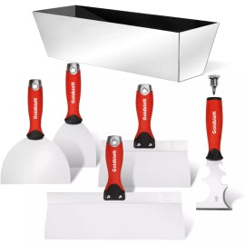 Goldblatt Drywall Hand Tool Kit Steel Joint&Taping Knives 14-in-1 Paint Scraper