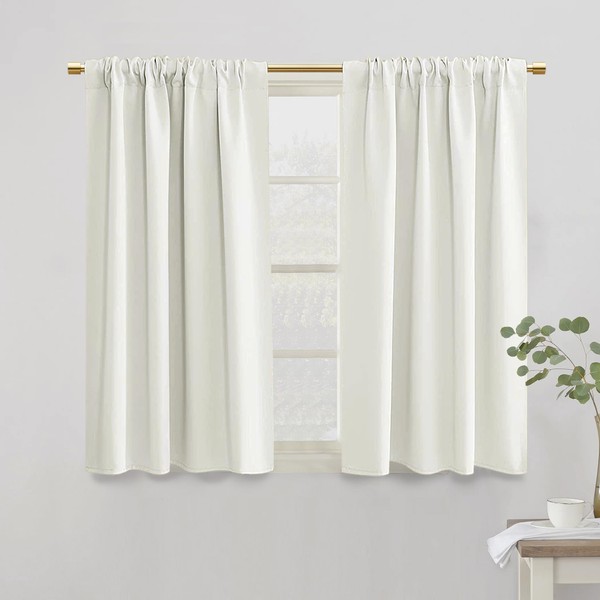 PANELSBURG 42 Inch Short Window Curtains for Kitchen Living Room,Thermal