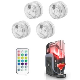 Unmake 4 Pack LED Lights for Ninja Slushie Machine FS301/FS300 - No Installation, 13 Colors & 4 Modes - Bottle Cap-Sized Design for Ninja Slushie Mchine Accessories (4)