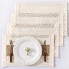 Socomi Boho Placemats Set of 4 Washable Cotton Burlap Farmhouse
