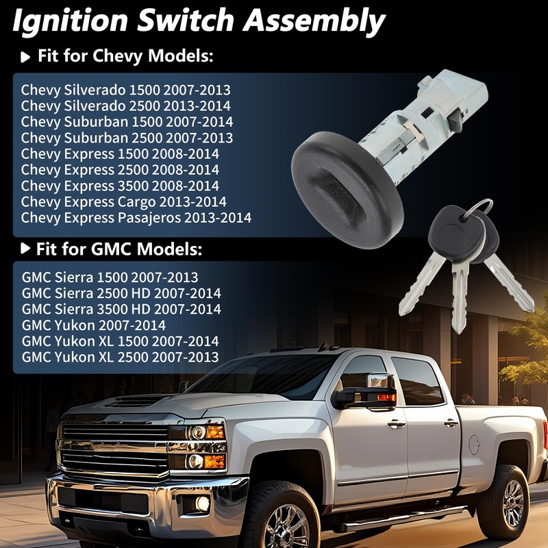 X AUTOHAUX No.19120038/15794826 Ignition Lock Cylinder and Door Lock for