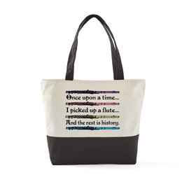 CafePress Flute Fairytale Canvas Tote Top Zipper Closure