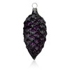 Lauschaer Glas Christmas Tree Decorations Pine Cones Matte Purple with