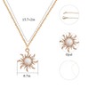 Gold Plated Sun Opal Necklace October Birthstone Necklace with CZ