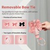Baestappy Pink Bow Umbrella,Mini Compact Windproof Folding Umbrella for Rain