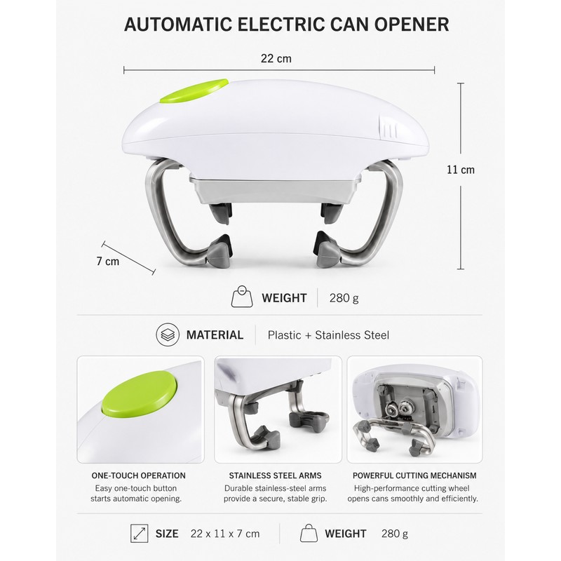 Automatic Electric Jar Opener for Kitchen Use – One-Touch Lid