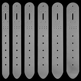 BENECREAT 6PCS Belt Buckle Holes Templates, Translucent Acrylic Leather Punching Craft Module Tool with Protective Film for Various Leather or Fabric Products, Hole: 3.5mm