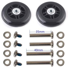 Generic Replacement Wheels for Suitcase Rubber Wheels Replacement Wheels for Trolley Samsonite Hard Case Wheels with Ball Bearings Replacement Parts Repair Kit (60 x 6 x 18 mm A: 30 mm and 35 mm)