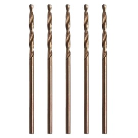 HF Cobalt Drill Bit Set Aircraft Extension 9/64" x 6" Long Deep Hole Drilling- 5Pcs