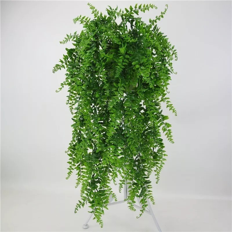 Liven&Decor Set 10 Helecho Colgante Artificial Follaje Jardín Muro Verde