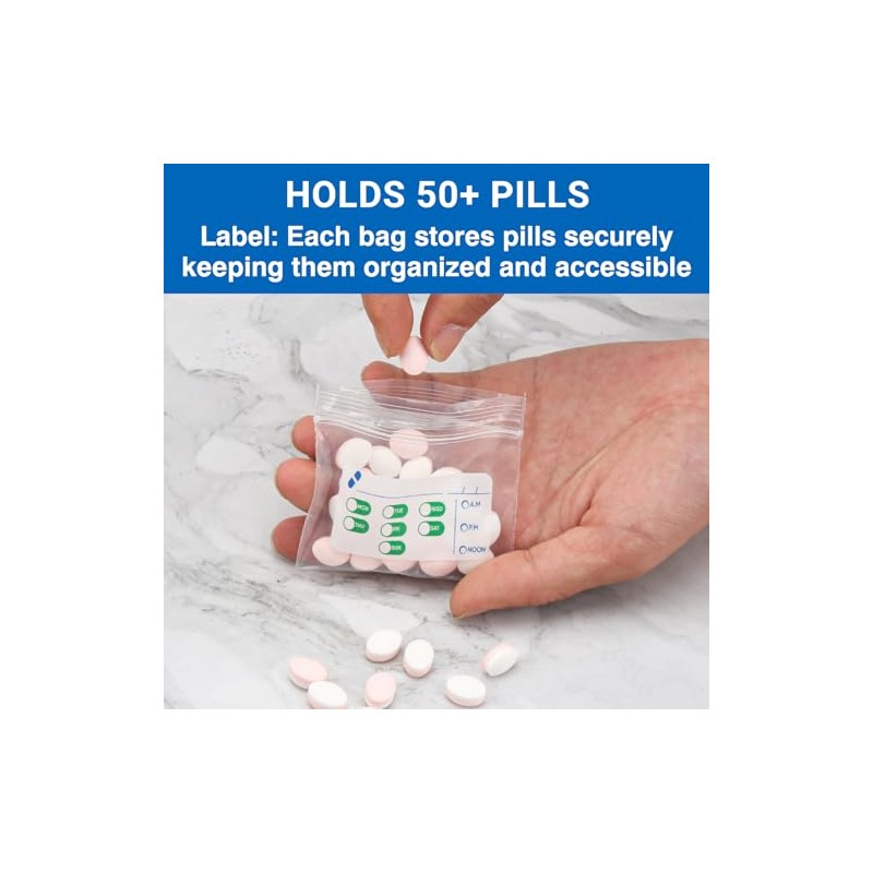 500 bolsas de pastillas de 3 x 2,75 pulgadas, 3