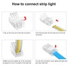 RGBZONE 2-Pin 8mm COB LED Strip to Wire Connector, Solderless