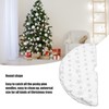 35.4in Christmas Tree Skirt Round Shape Soft Comfortable White Christmas