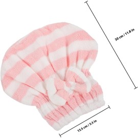 BESTOYARD 2 Toallas de Microfibra para Secar el Cabello, Gorro Absorbente Secado Rápido, Turbante para Mujeres con Diseño Simple y Material de Poliéster