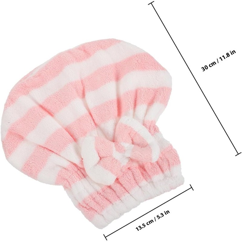 BESTOYARD 2 Toallas de Microfibra para Secar el Cabello, Gorro