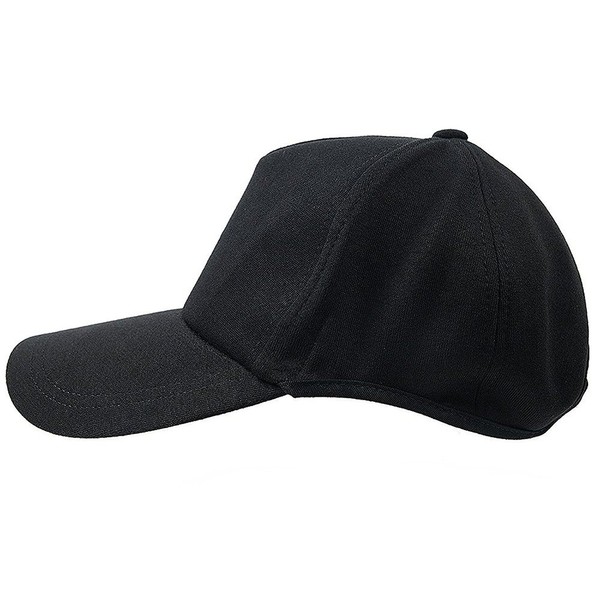 Big Watch CPR-03BN Men's Hat, Long Brim, Round Sweat Cap, All Black, L, XL, Large Size