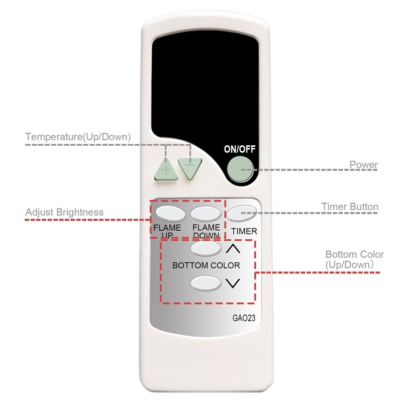 XINJISHIMIN Replacement Remote Control for Signature by Ashley Electric Fireplace