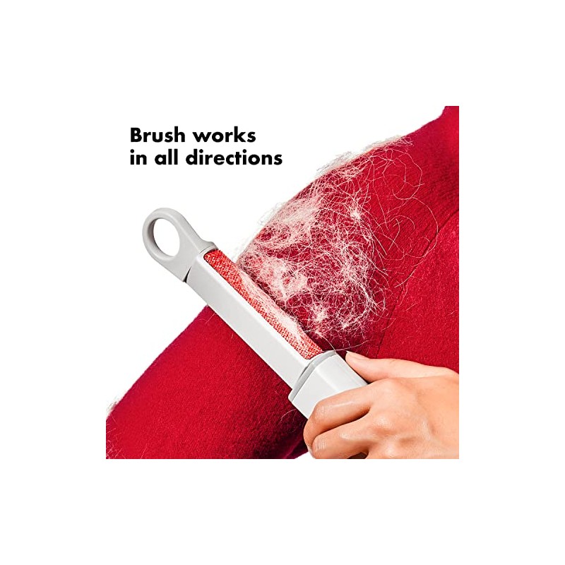 OXO Good Grips - Cepillo Reutilizable para Pelusas, Rojo/Gris, 1