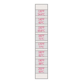 8-Temp Thermolabel Classic 130-200°F Temperature Label Pack of 16 Labels
