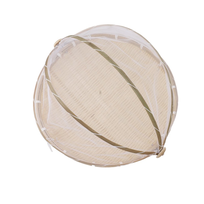 2Pcs Food Serving Tent Basket Fly Skeeter Insect Resistant Bamboo