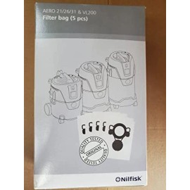 Home TTS Products Nilfisk Vacuum Bag Aero Synthetic Dust Bags (5-Pack) for Aero 21 Va