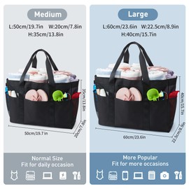 Kalidi Mesh Beach Bag XXL Family Beach Bag with Zip Shopper Women's Large Swimming Bag Beach Bag Shopping Bags for Travel Shopping and Everyday Use, Black-XXXL