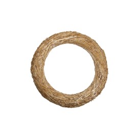DekoPrinz® Straw Wreaths, Pack of 1, 20 cm diameter, 3 cm thick, Straw Romans, Door Wreath, Decorative Wreath, Blank Wreath, Straw Ring