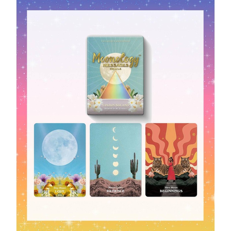 Moon Ology Message Oracal with Japanese Instruction Manual, Moonology Oracle