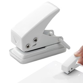 NJCXOLA Portable Mini Single Hole Punch for Office, White, School and DIY Projects, Hole Punch for Folders, Motif Punch Circle, Ideal for Photo Albums, Souvenirs and Bookmarks